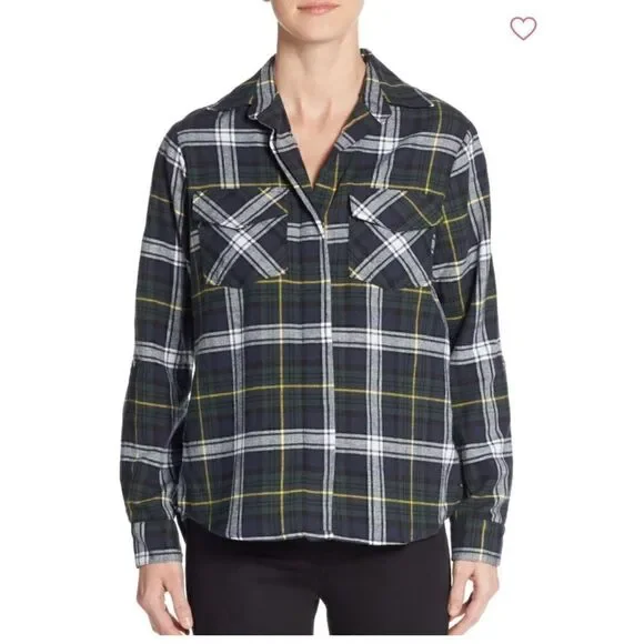 Sam Edelman Split Chiffon-Back Shirt - Picture 2 of 16